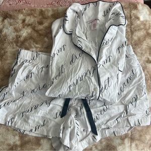 VS Pajama Set — Short sleeve top and shorts